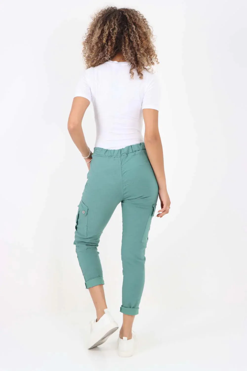 Italian Drawstring Waistband Magic Cargo Trouser