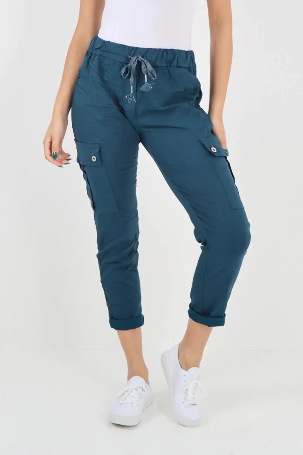 Italian Drawstring Waistband Magic Cargo Trouser