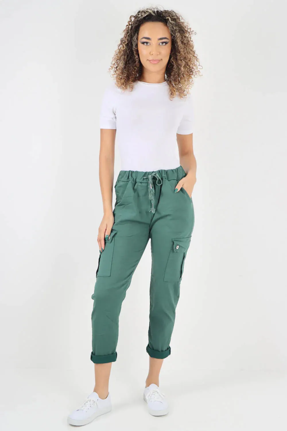 Italian Drawstring Waistband Magic Cargo Trouser