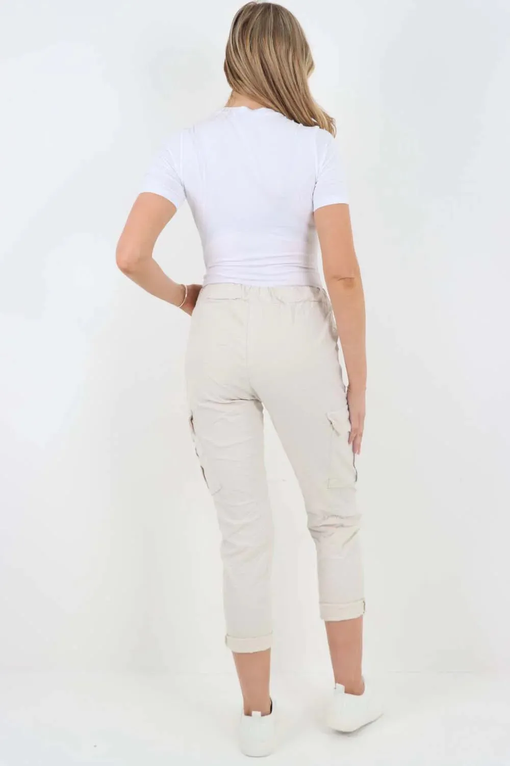 Italian Drawstring Waistband Magic Cargo Trouser