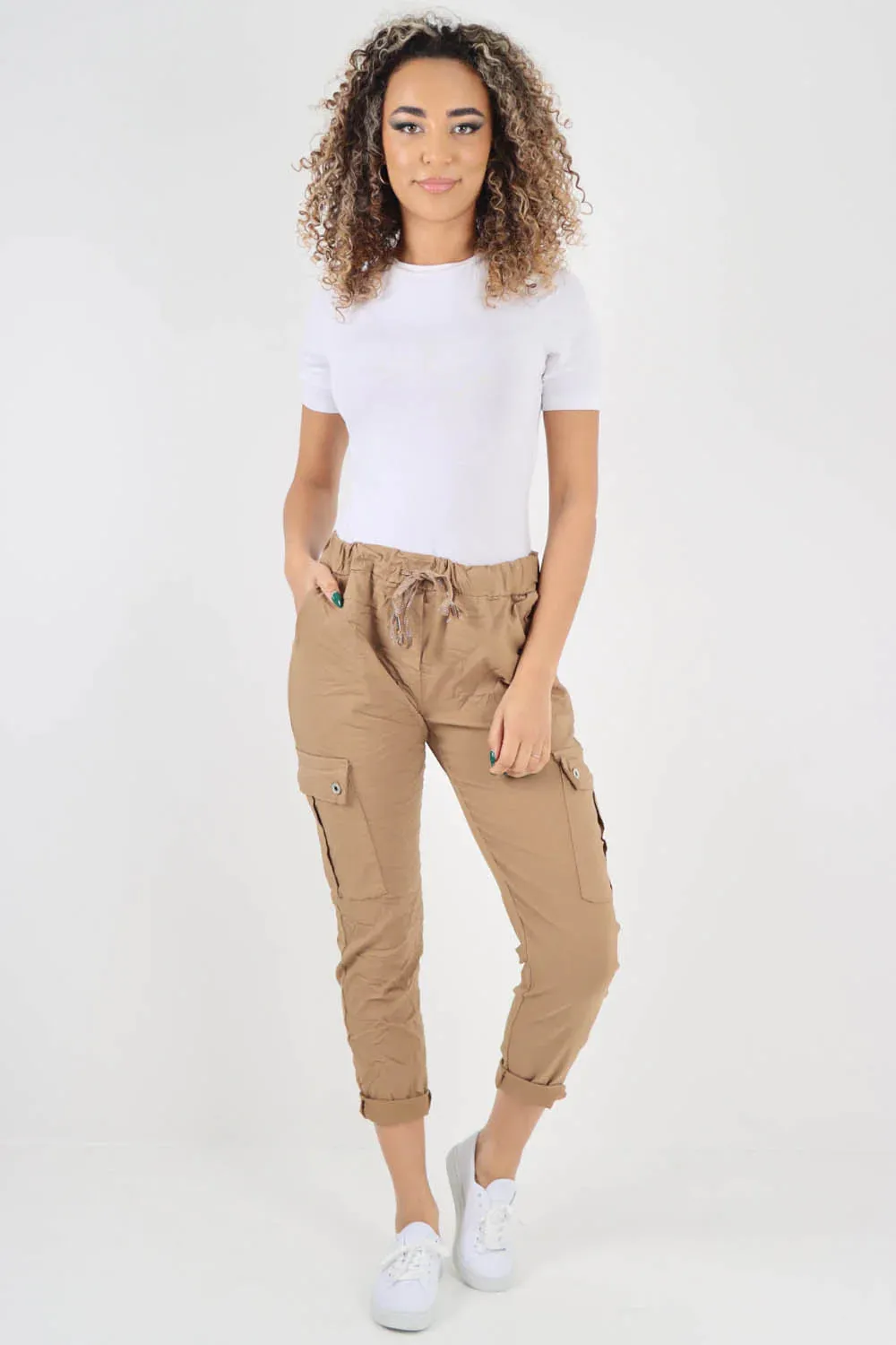 Italian Drawstring Waistband Magic Cargo Trouser