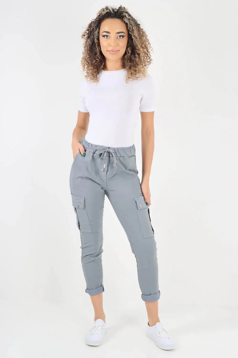 Italian Drawstring Waistband Magic Cargo Trouser