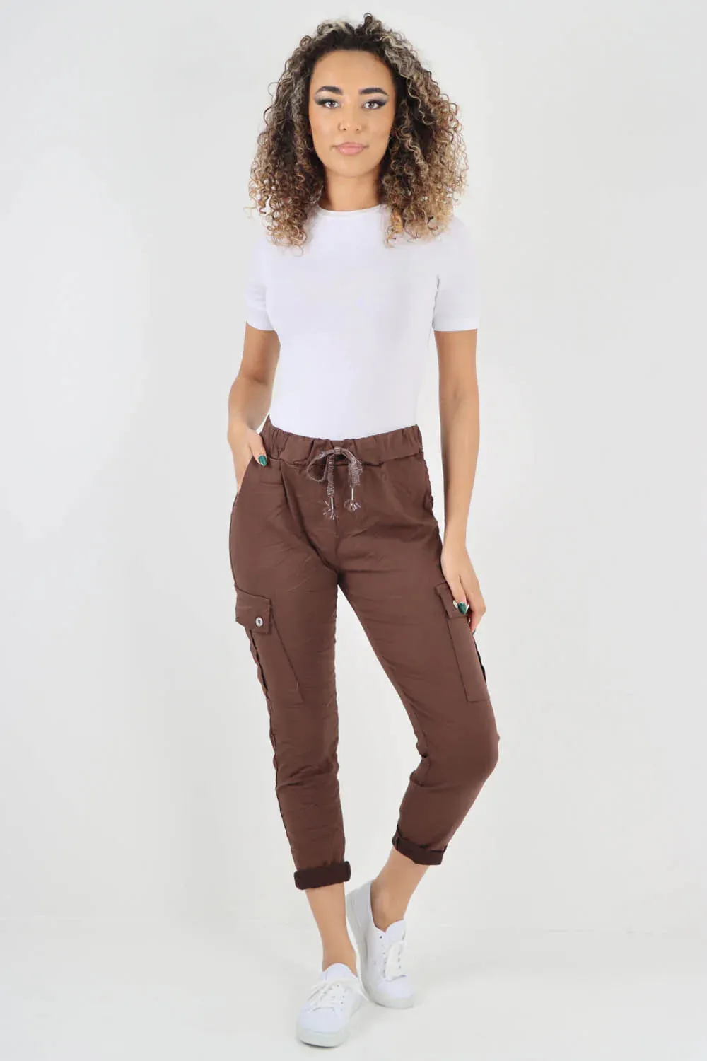 Italian Drawstring Waistband Magic Cargo Trouser