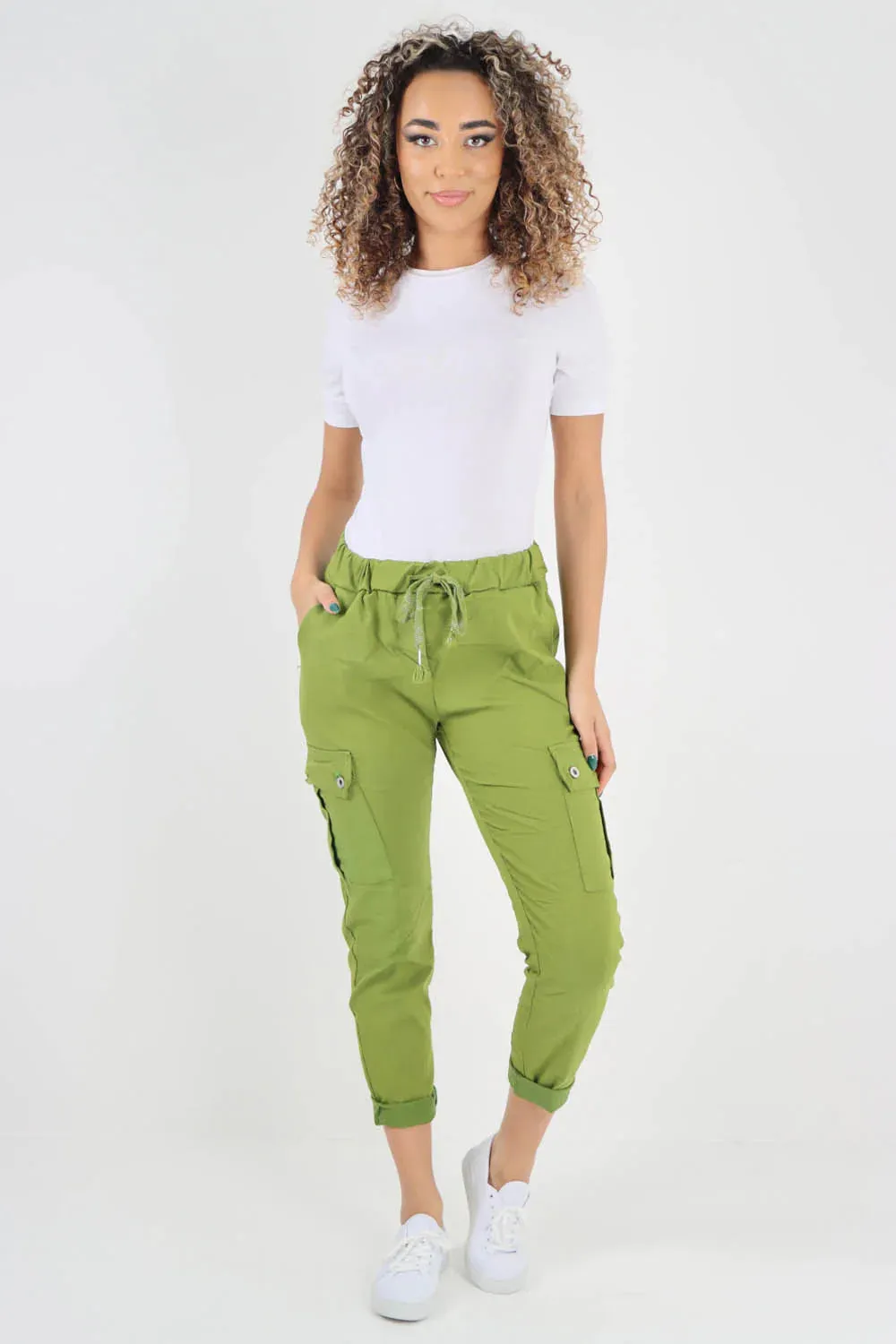 Italian Drawstring Waistband Magic Cargo Trouser