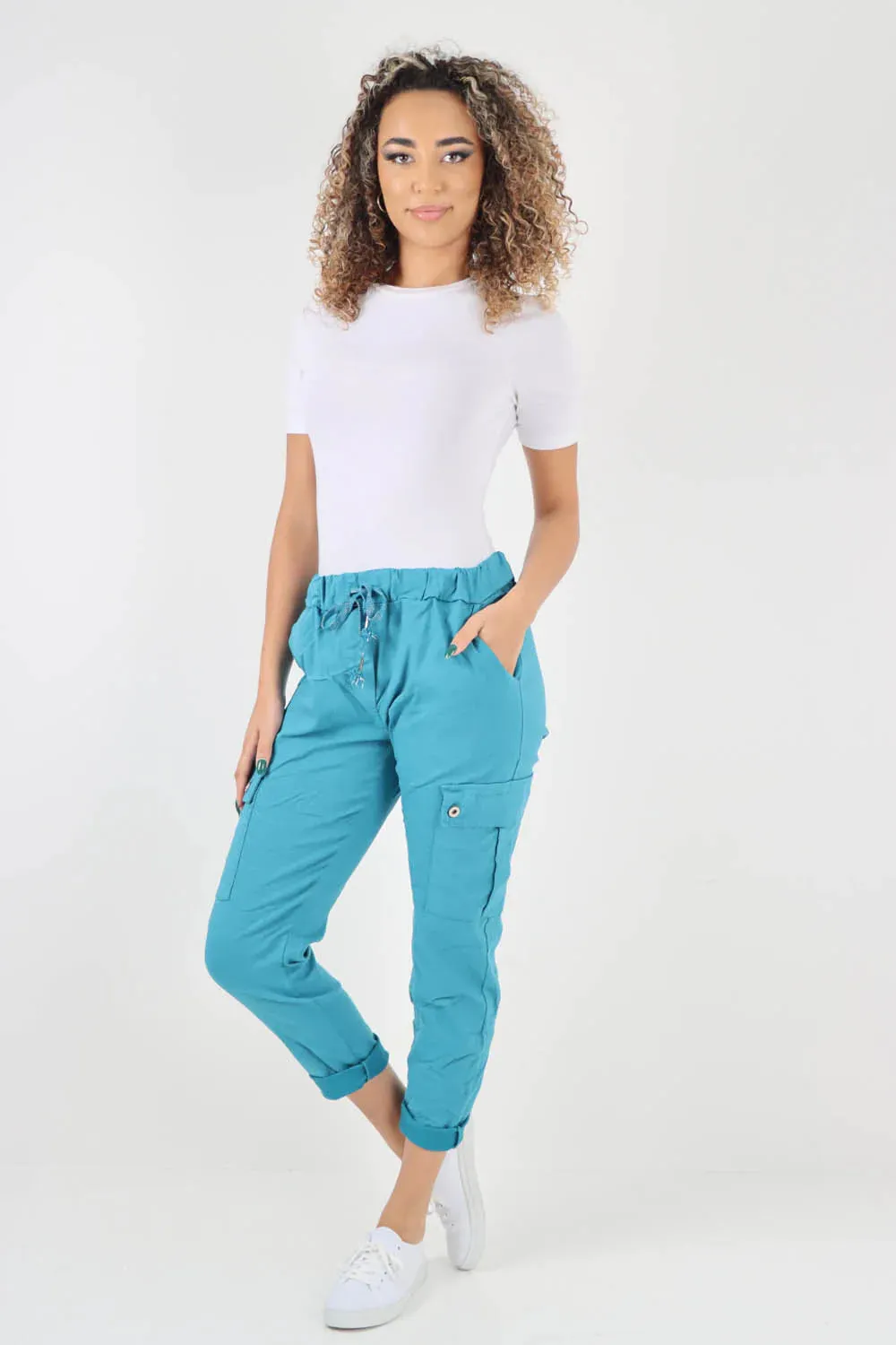 Italian Drawstring Waistband Magic Cargo Trouser