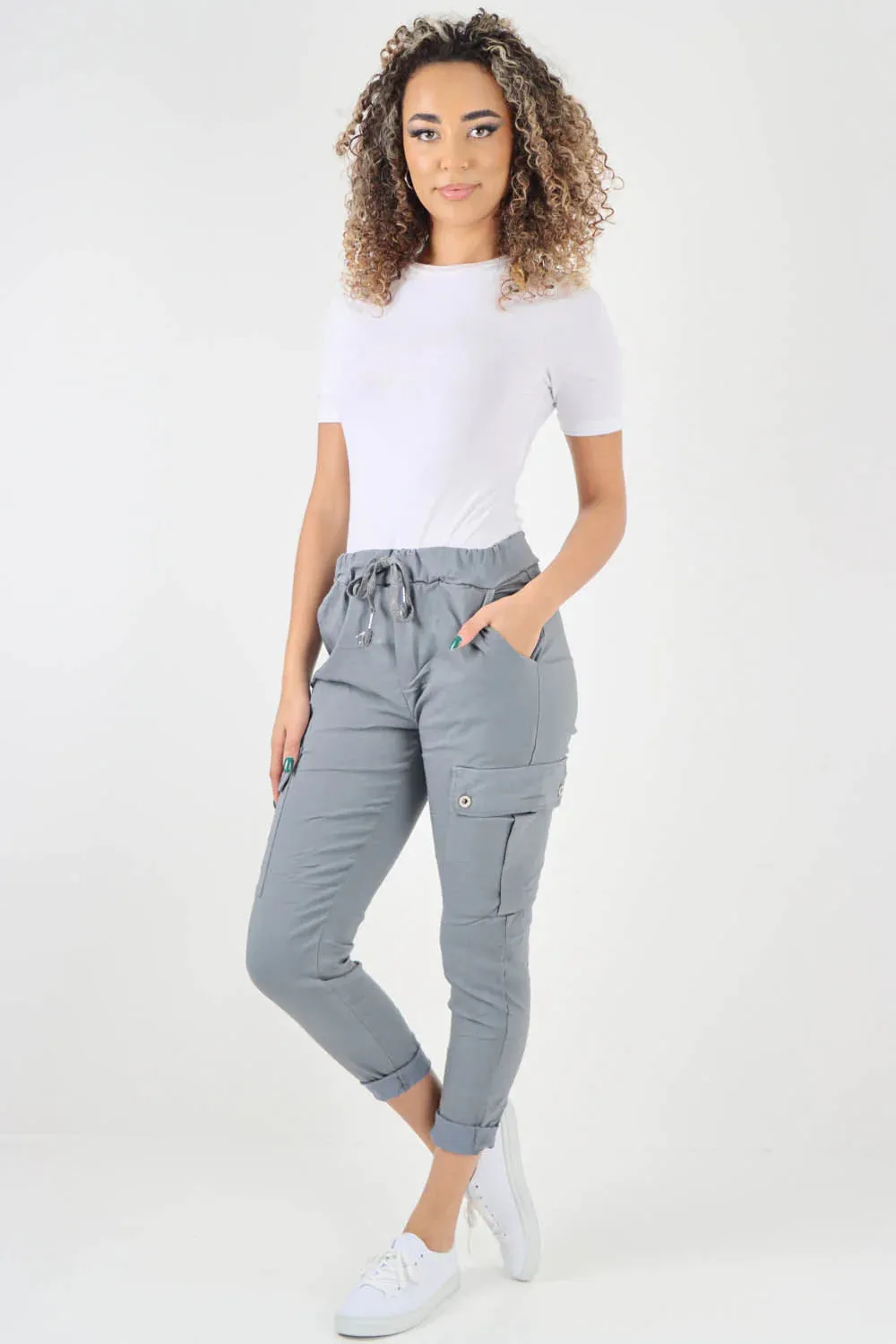 Italian Drawstring Waistband Magic Cargo Trouser