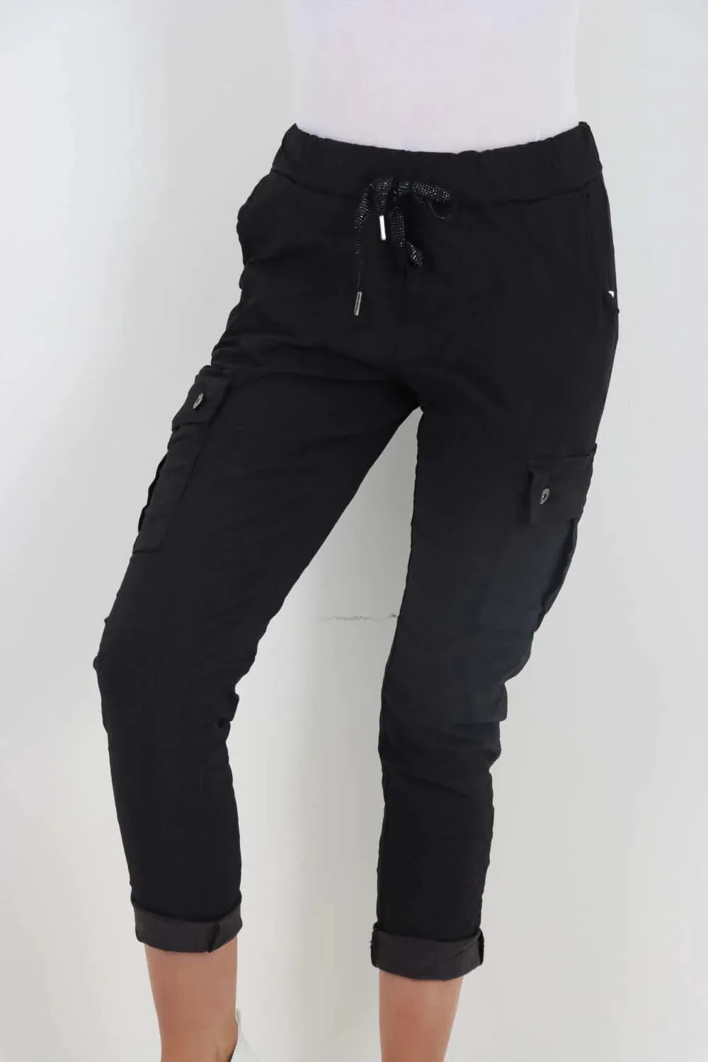 Italian Drawstring Waistband Magic Cargo Trouser