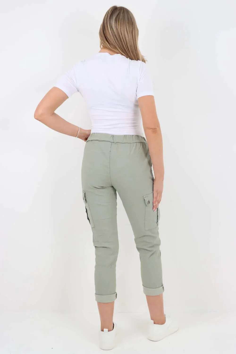 Italian Drawstring Waistband Magic Cargo Trouser