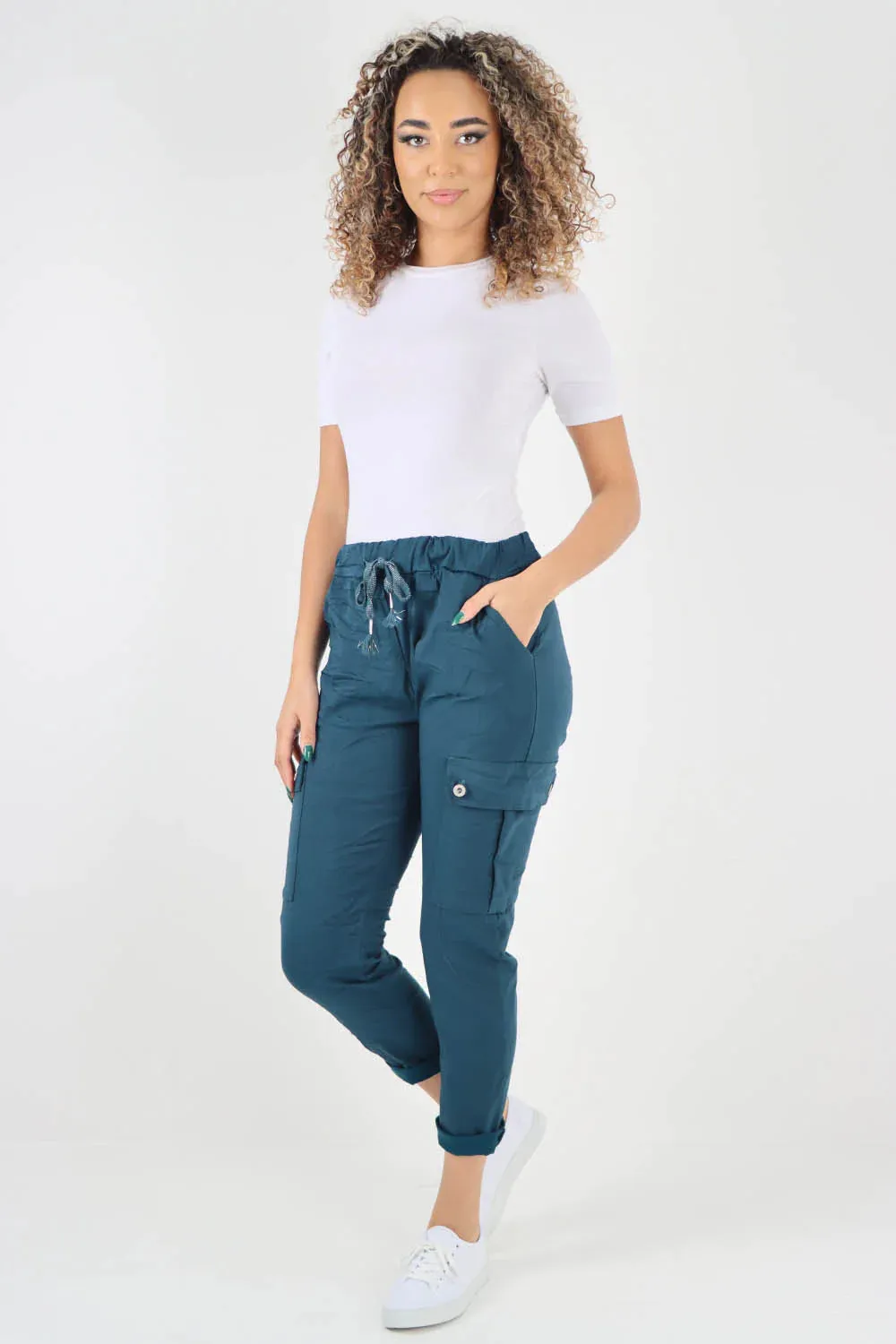 Italian Drawstring Waistband Magic Cargo Trouser