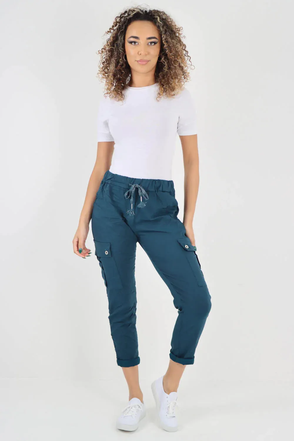 Italian Drawstring Waistband Magic Cargo Trouser