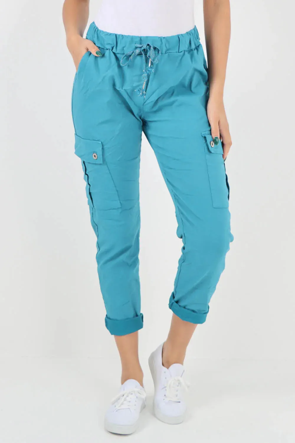 Italian Drawstring Waistband Magic Cargo Trouser