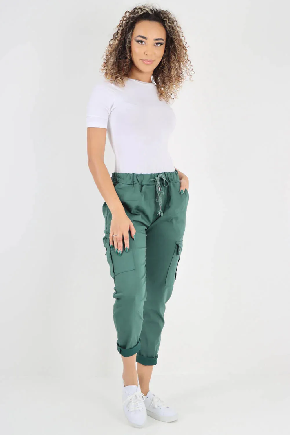 Italian Drawstring Waistband Magic Cargo Trouser