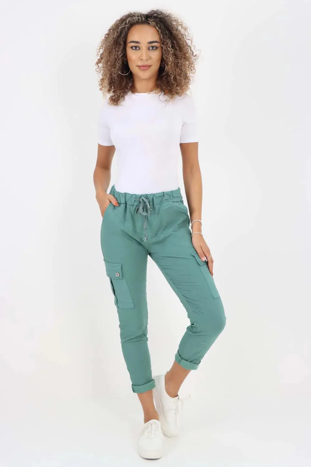 Italian Drawstring Waistband Magic Cargo Trouser