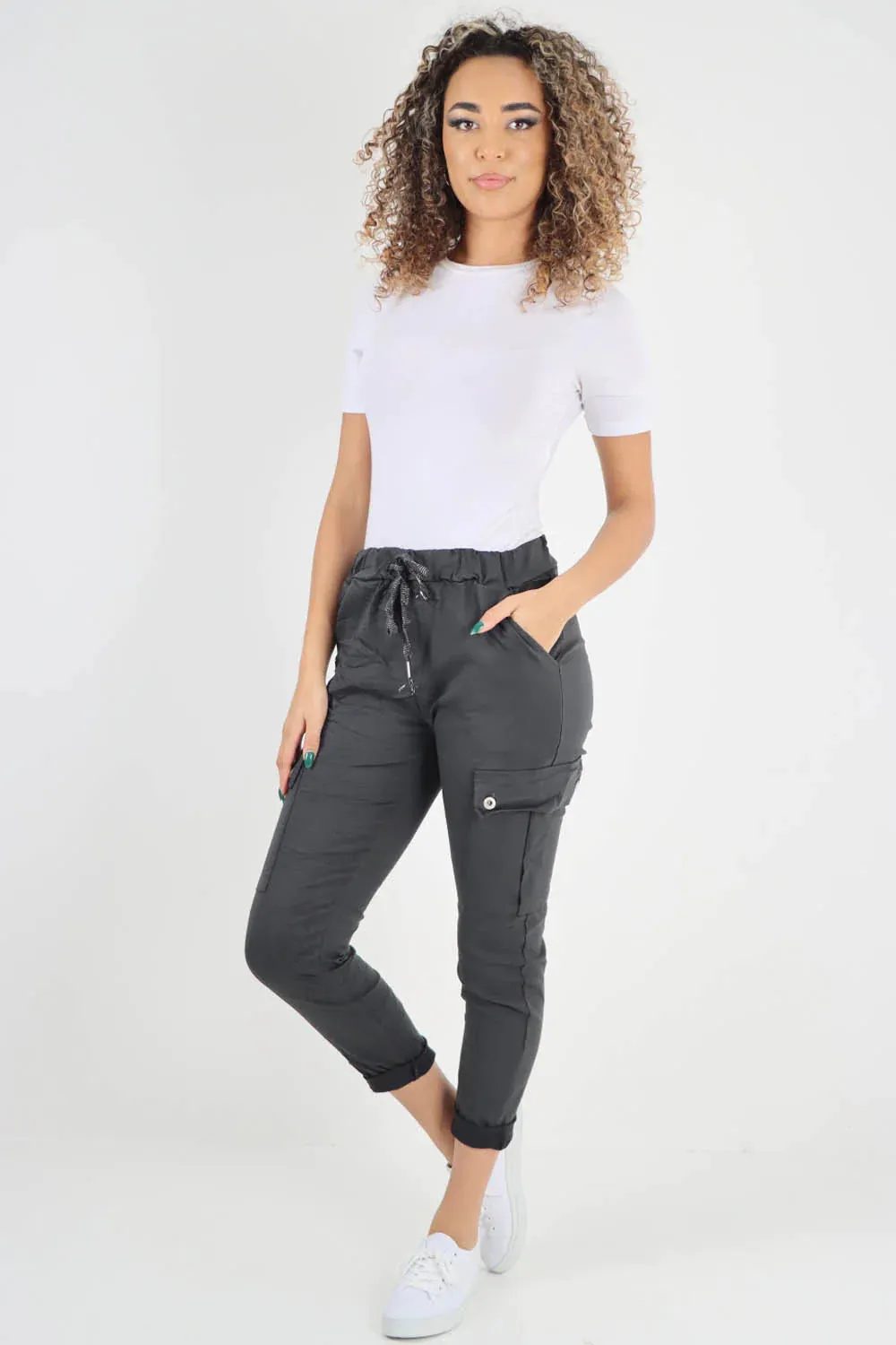Italian Drawstring Waistband Magic Cargo Trouser
