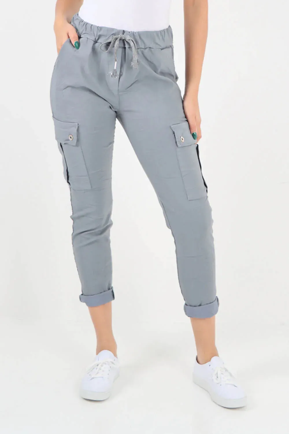 Italian Drawstring Waistband Magic Cargo Trouser