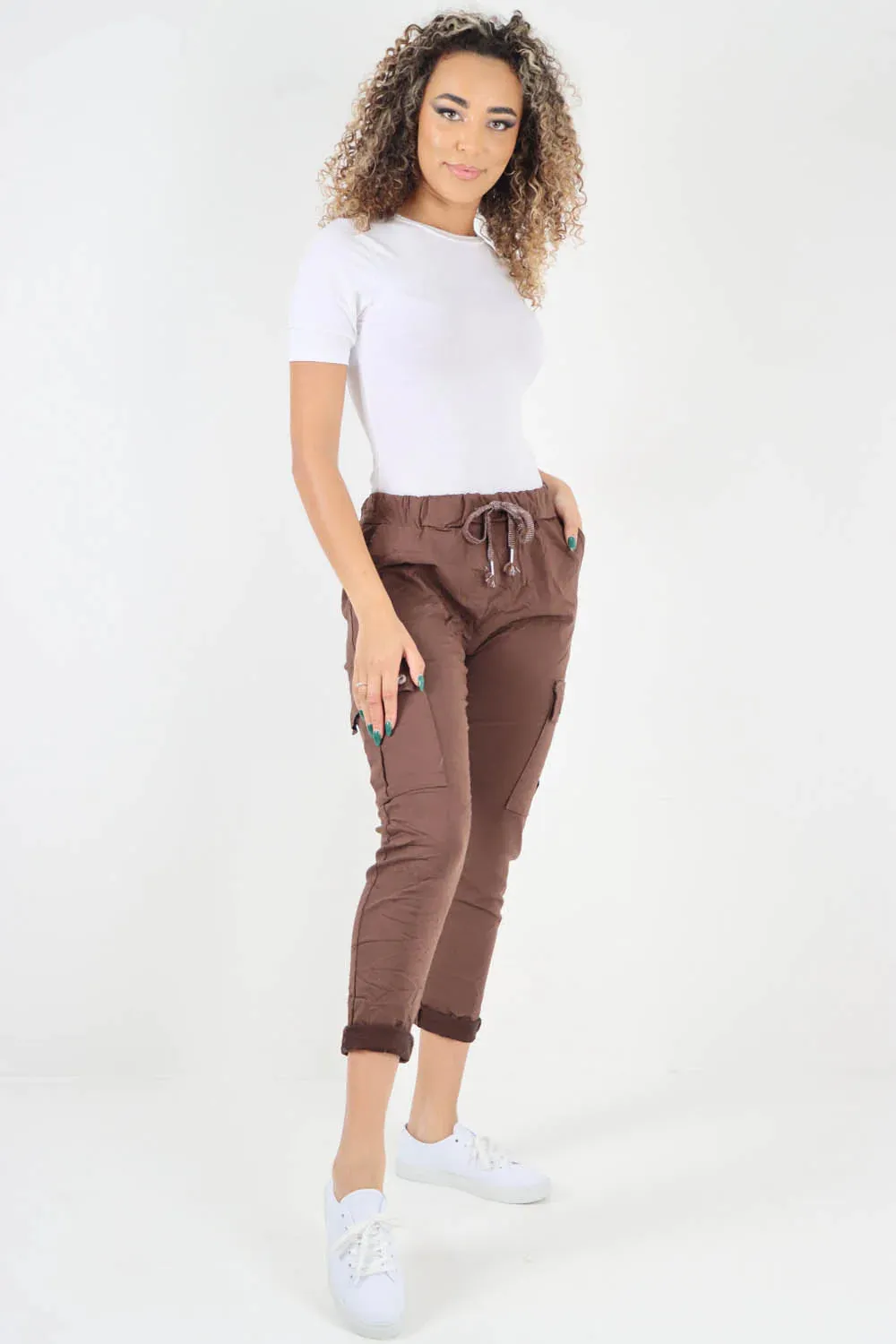 Italian Drawstring Waistband Magic Cargo Trouser