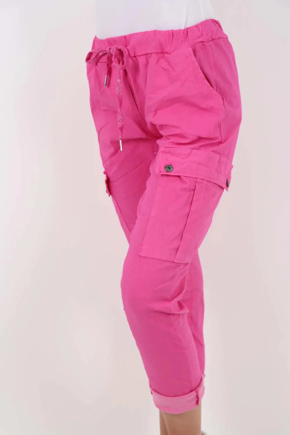 Italian Drawstring Waistband Magic Cargo Trouser