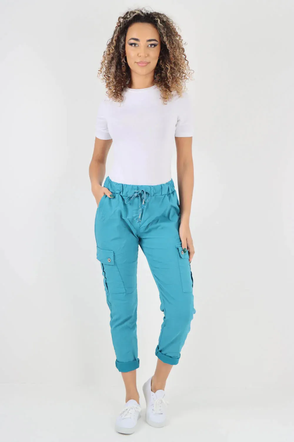 Italian Drawstring Waistband Magic Cargo Trouser
