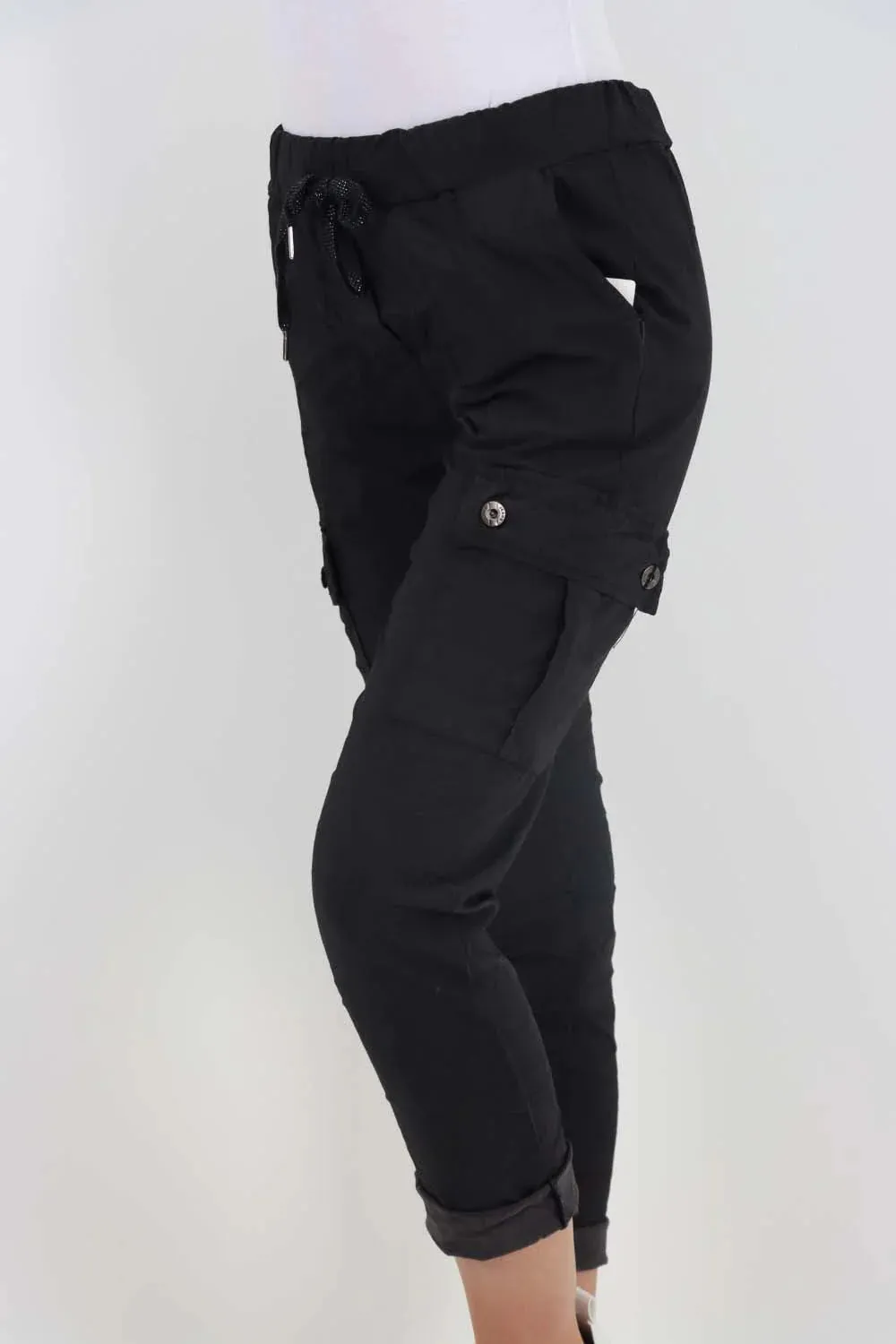 Italian Drawstring Waistband Magic Cargo Trouser
