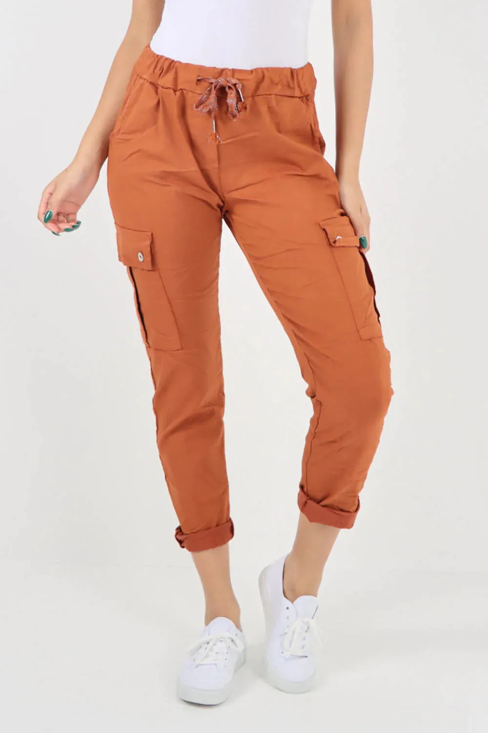 Italian Drawstring Waistband Magic Cargo Trouser