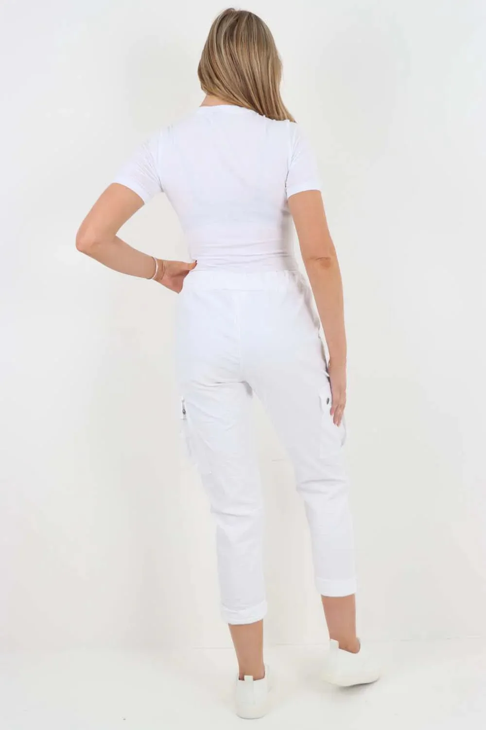 Italian Drawstring Waistband Magic Cargo Trouser