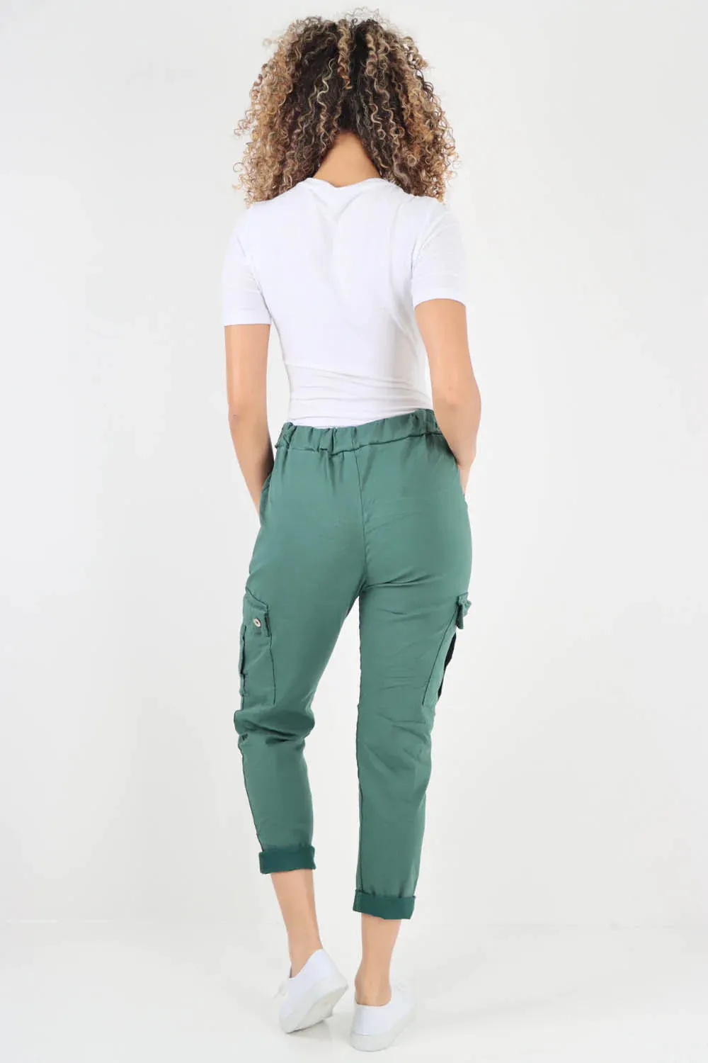 Italian Drawstring Waistband Magic Cargo Trouser