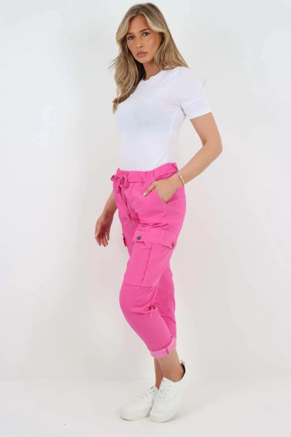 Italian Drawstring Waistband Magic Cargo Trouser