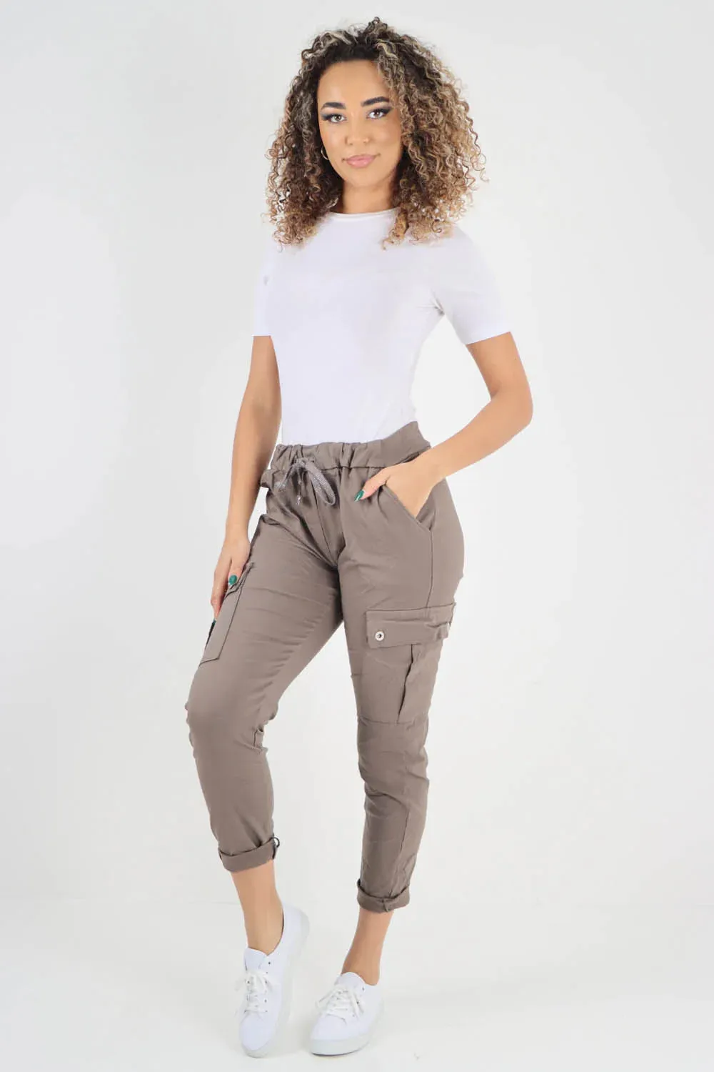 Italian Drawstring Waistband Magic Cargo Trouser