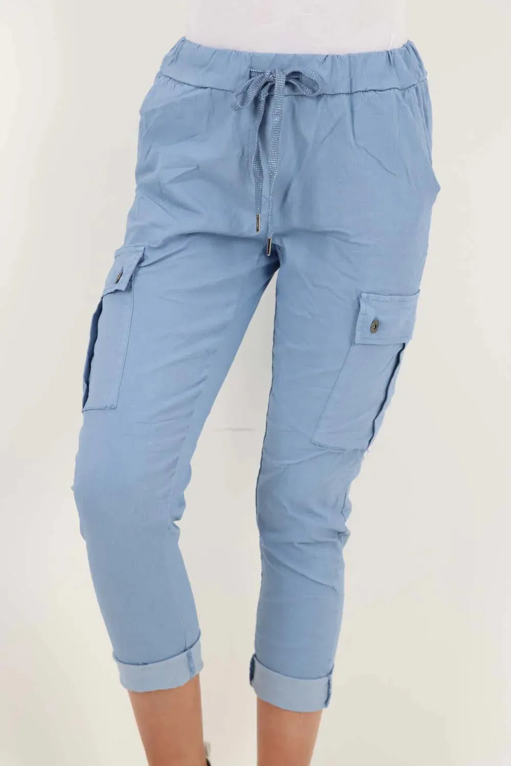 Italian Drawstring Waistband Magic Cargo Trouser