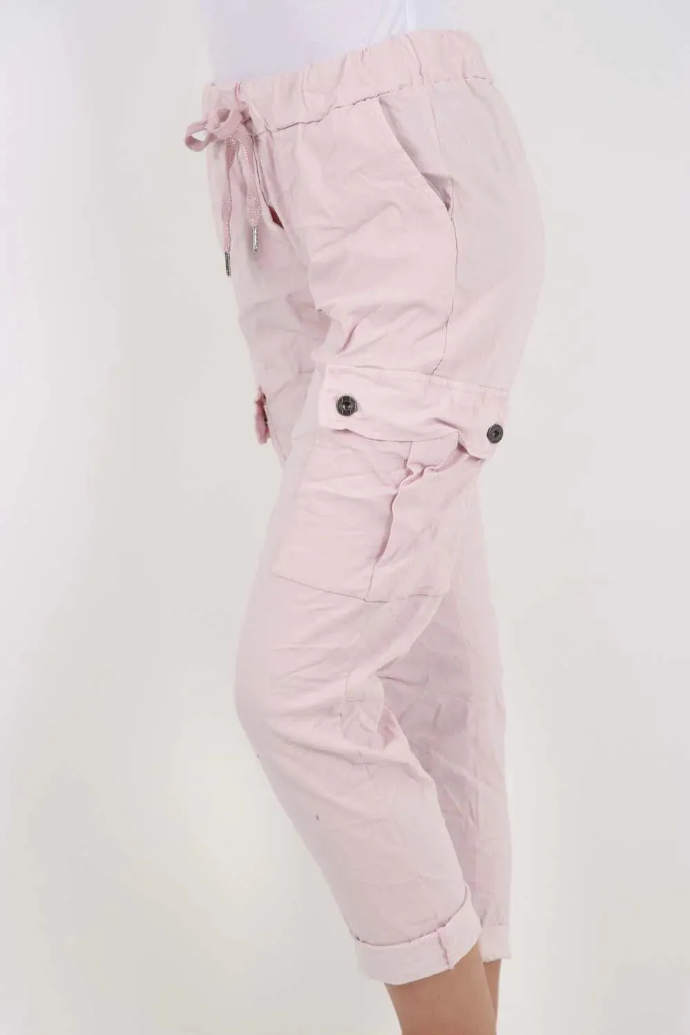 Italian Drawstring Waistband Magic Cargo Trouser