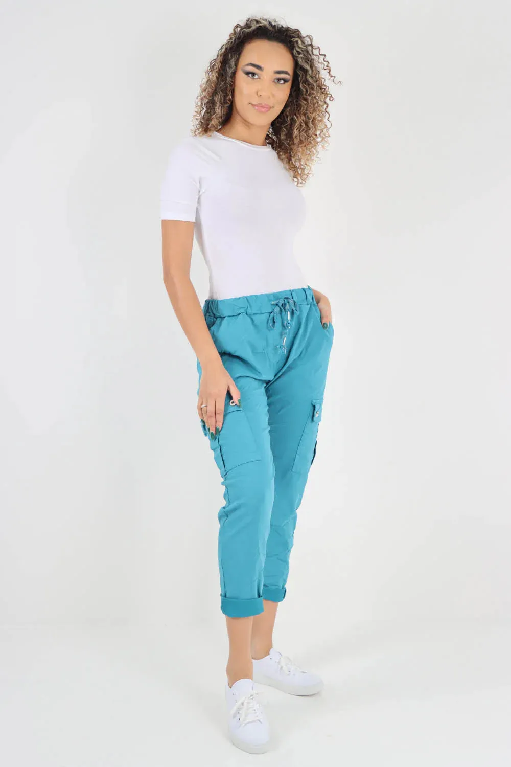 Italian Drawstring Waistband Magic Cargo Trouser