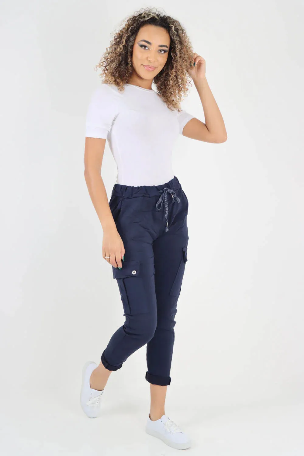 Italian Drawstring Waistband Magic Cargo Trouser
