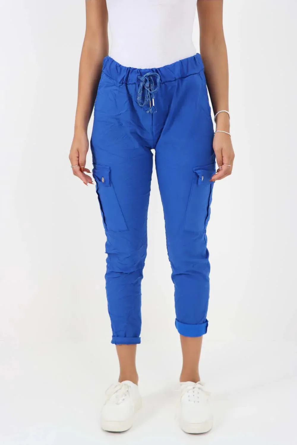 Italian Drawstring Waistband Magic Cargo Trouser