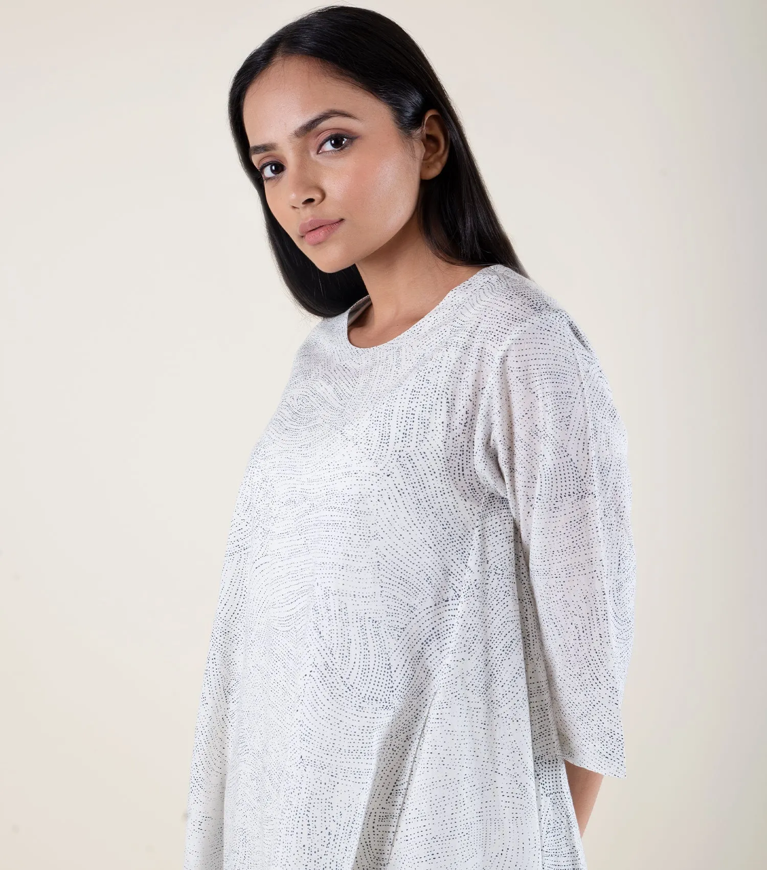Ivory Printed Cotton Co-ord Set