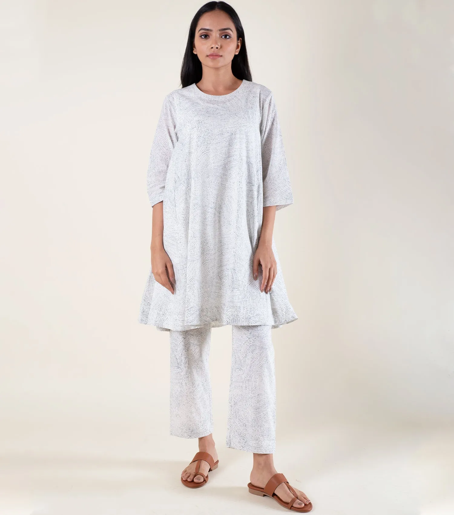 Ivory Printed Cotton Co-ord Set