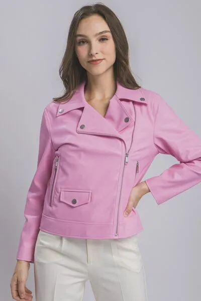 Jacinta Collared Neck Zip Up Jacket