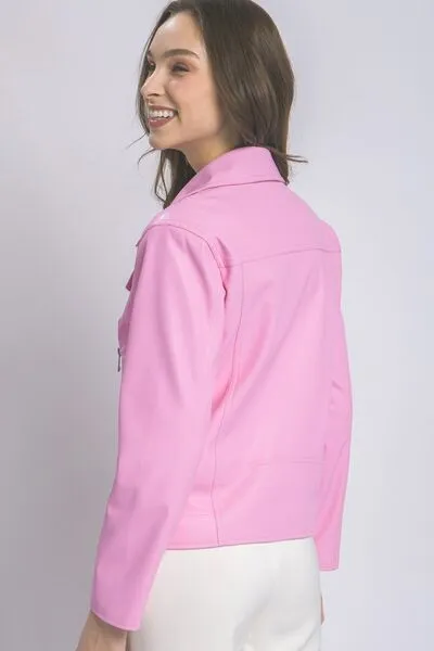 Jacinta Collared Neck Zip Up Jacket