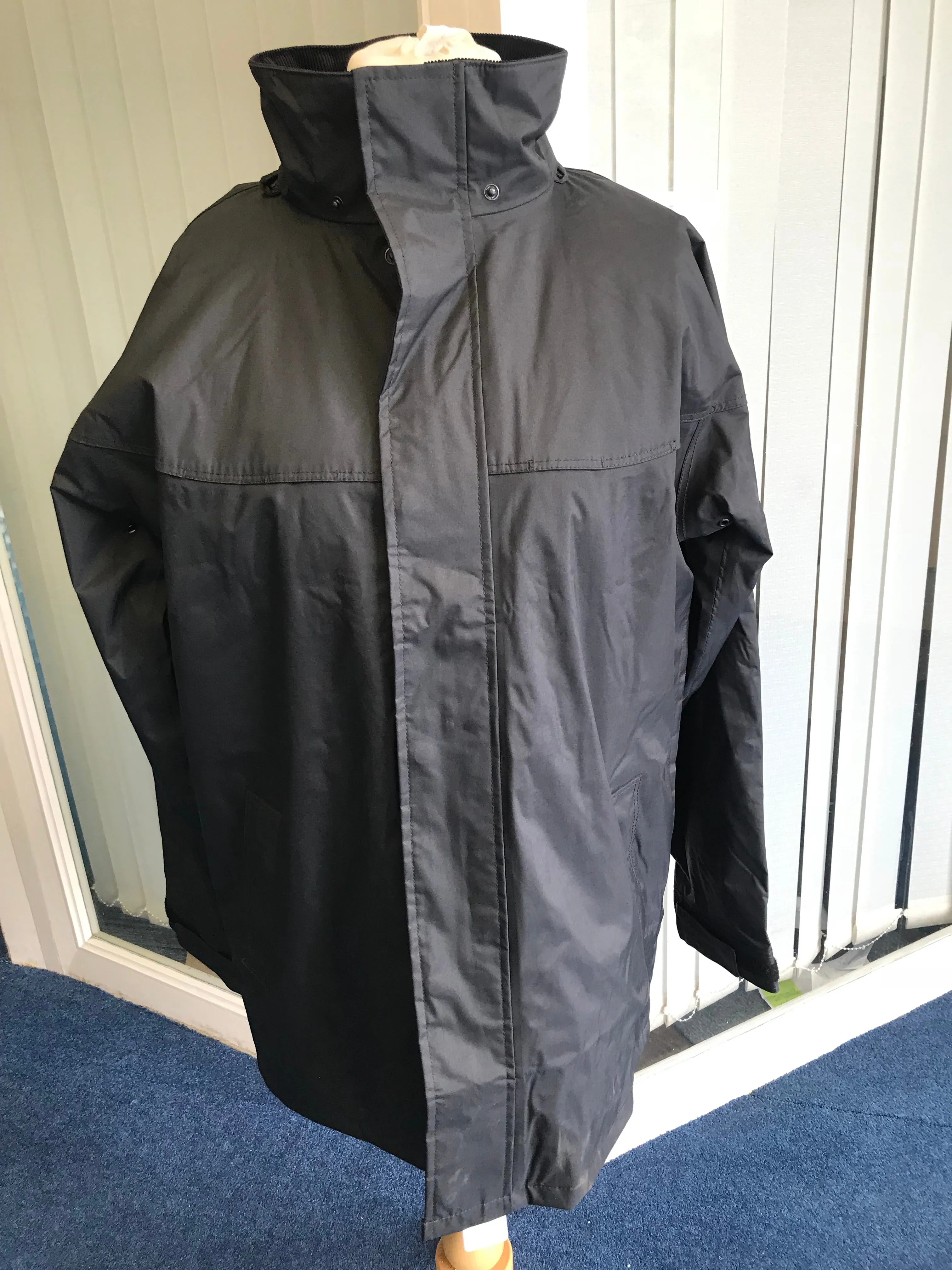 Jack Murphy black mid length waterproof coat size 12 FREE POSTAGE🟢