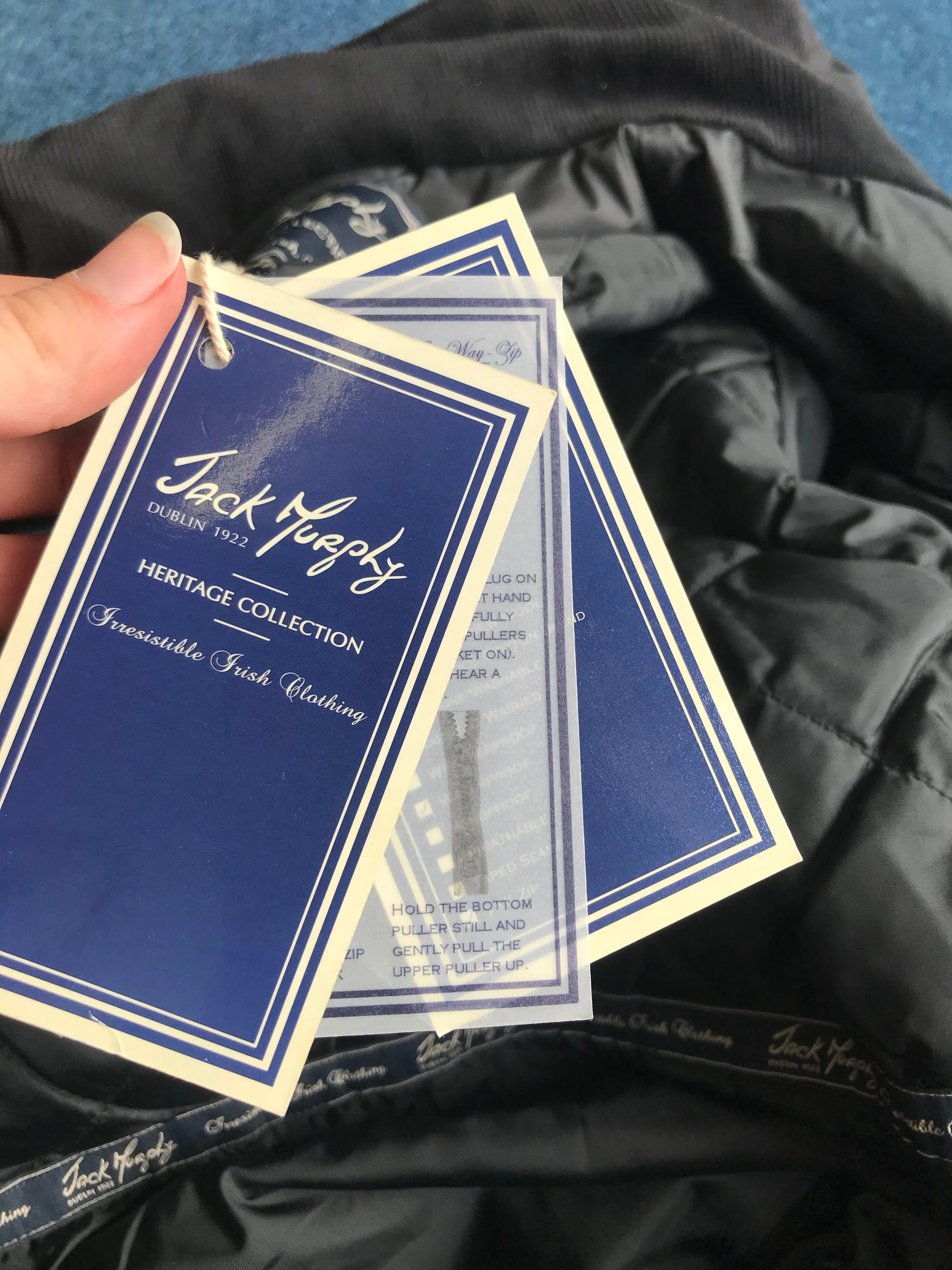 Jack Murphy black mid length waterproof coat size 12 FREE POSTAGE🟢