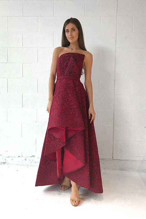 JADORE Scandal Gown J9076 (Wine Red) - RRP $605