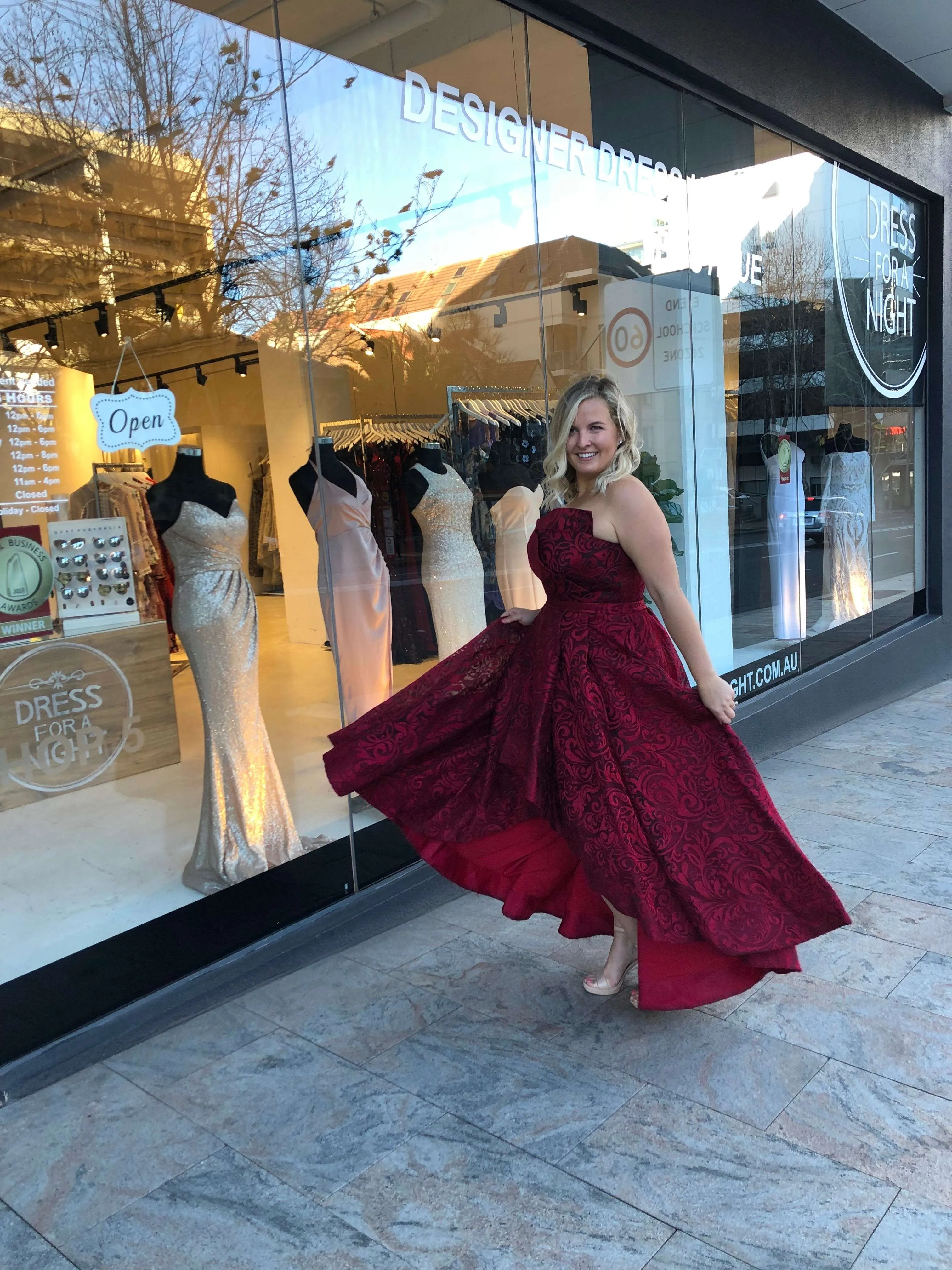 JADORE Scandal Gown J9076 (Wine Red) - RRP $605