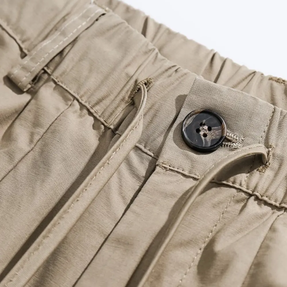 Japanese Solid Color Folded Cargo Pants