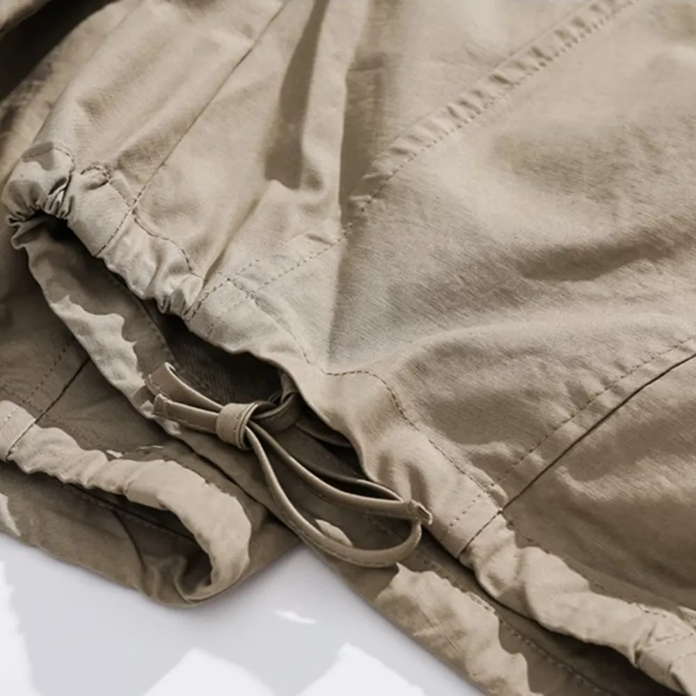 Japanese Solid Color Folded Cargo Pants