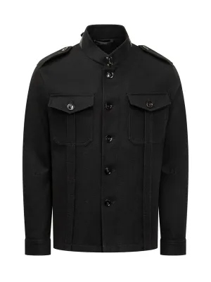 Japanese Stand Collar Wool Jacket