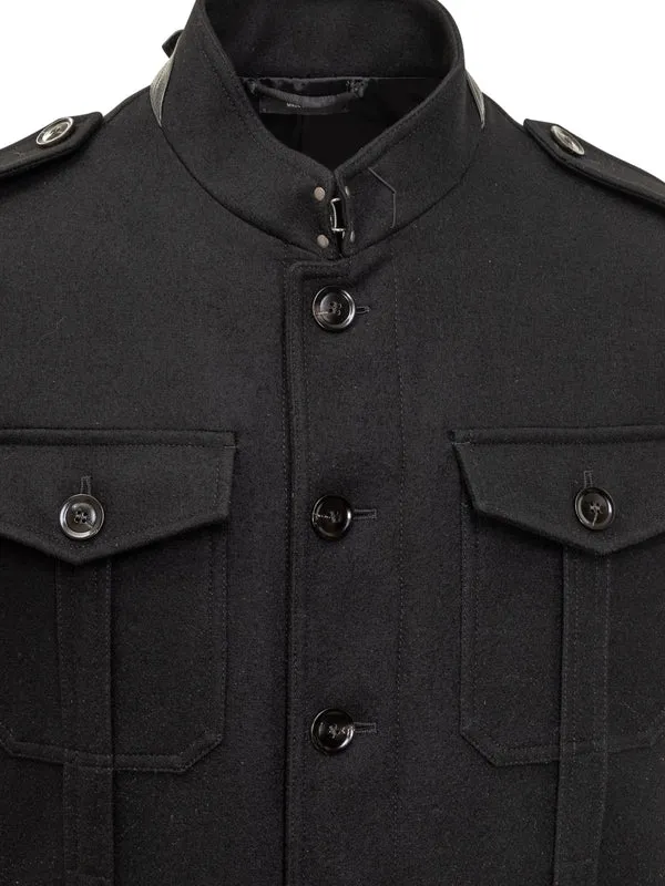 Japanese Stand Collar Wool Jacket