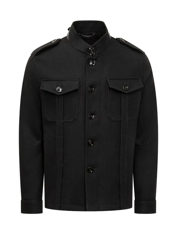 Japanese Stand Collar Wool Jacket