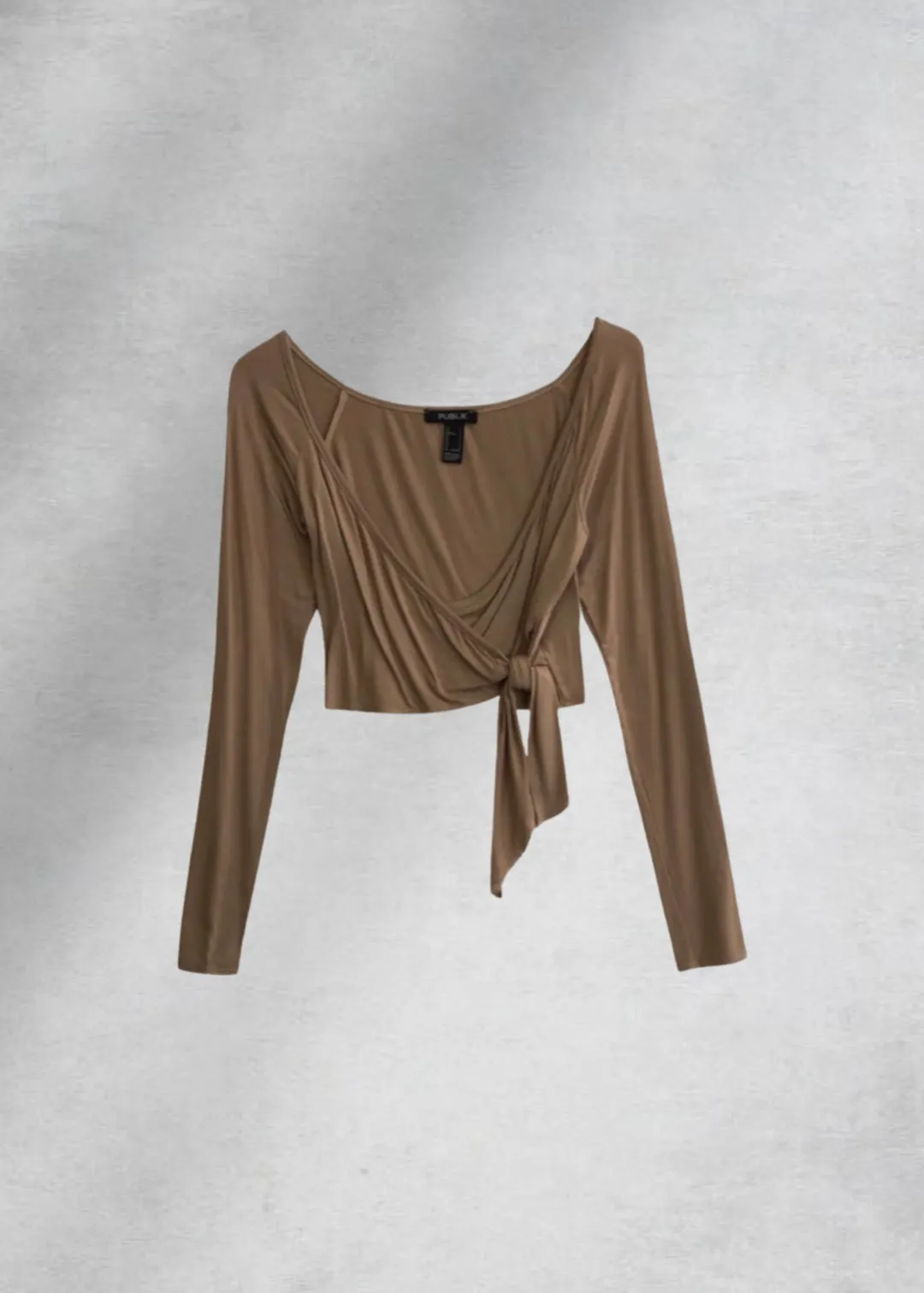 Jardena Wrap Crop Top - Beige