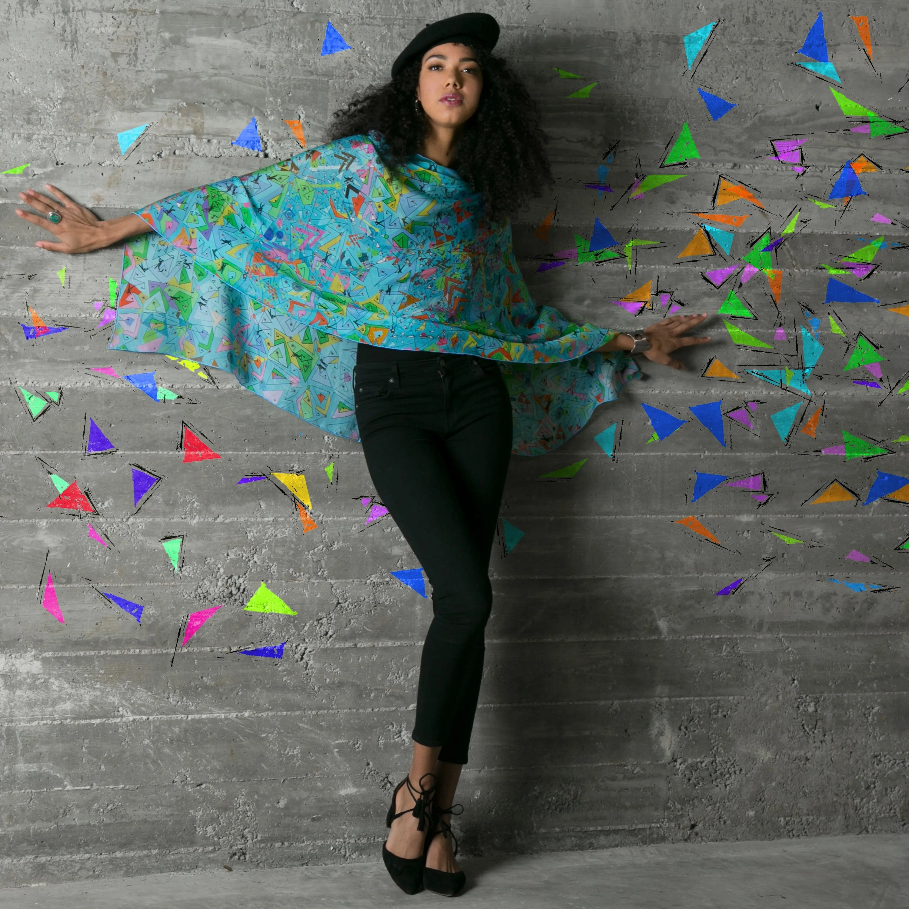 Jazz Silk Chiffon Scarf Wrap