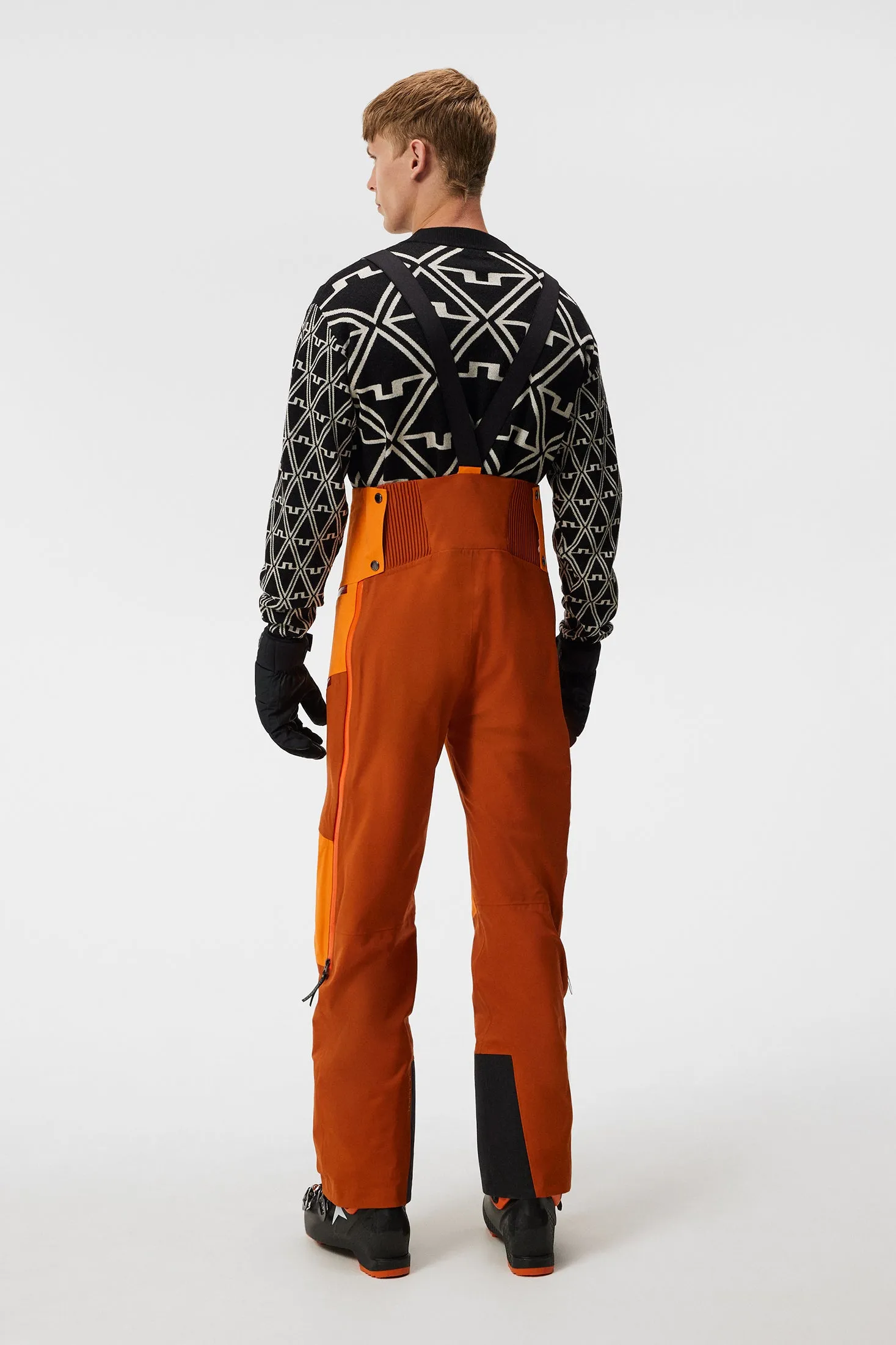 J.Lindeberg Mens Aerial Bib Pro Shell SKI Pant - Cinnamon Stick