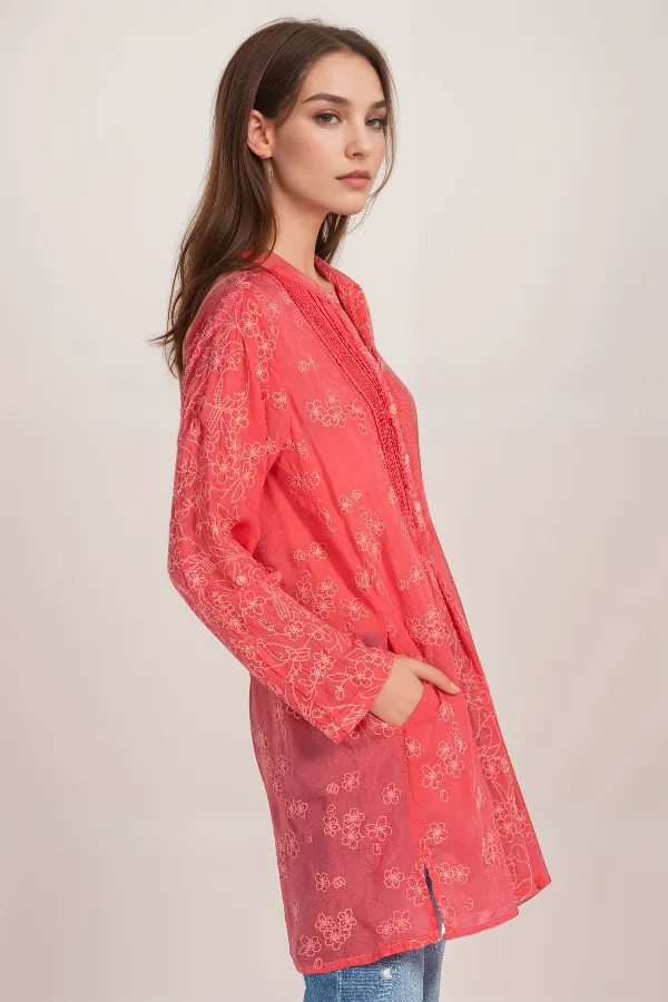 Johnny Was  Birdie Marisol Embroidered Tunic Top C24823 NEW *